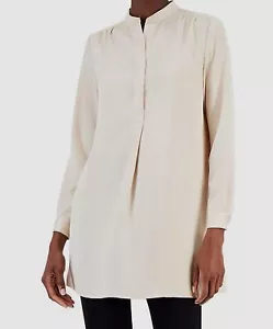Anne Klein Women's Beige Long Sleeve Tunic Top Blouse Size M - Picture 1 of 3