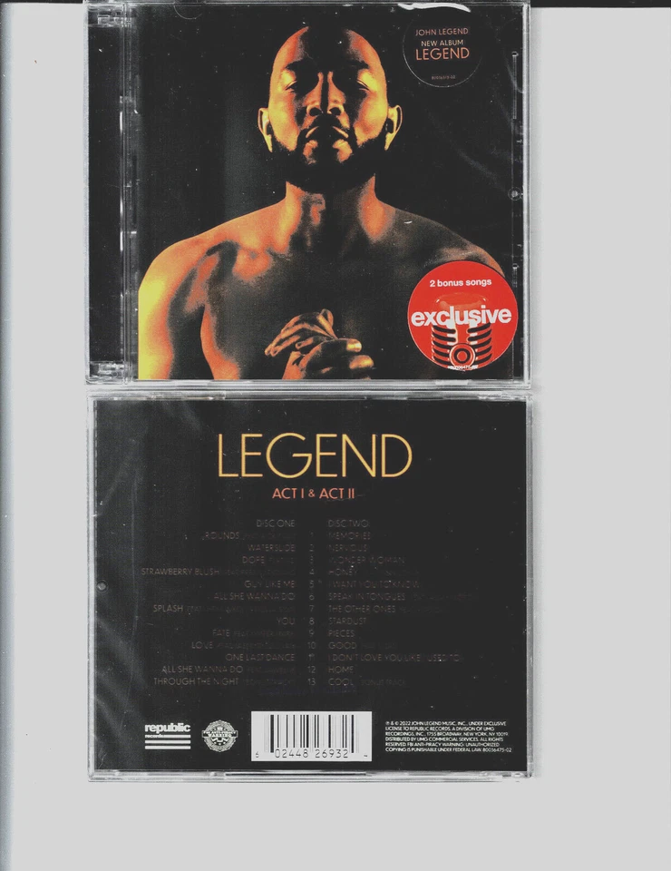 JOHN LEGEND - LEGEND:  ACT I & ACT II  (2CD 2022) NEW  **2 BONUS TRACKS** - Image 1 of 1