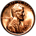 1959 P Lincoln Memorial Penny Brilliant Uncirculated (bu) Gem Obw