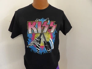 T-Shirt Kiss Rock Band Guitars Crossing schwarz - Bild 1 von 2