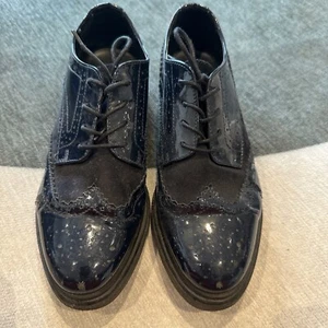 Aldo Brogue Dark Blue Navy UK Size 4 - Picture 1 of 5