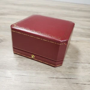 Genuine Vintage Red Cartier Empty Watch Box Black Inside 4.75"x4.75"x2.25" - Picture 1 of 8