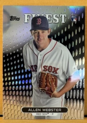 2013 Topps Finest Baseball Allen Webster Silver Refractor RC Boston Red Sox #15 - Image 1 of 2