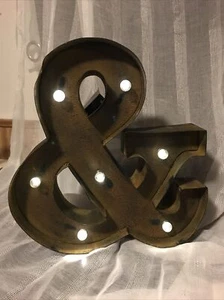 LIGHT UP MARQUEE “ & “ wedding bar wall decor letters alphabet monograms NEW - Picture 1 of 11