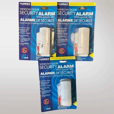 3 Lorex segurança janela porta alarme de segurança chave mágica WT fácil de instalar - Imagem 1 de 2