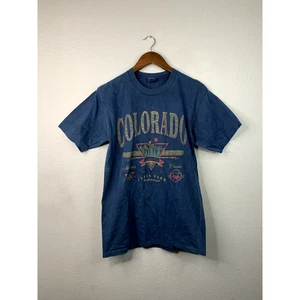 Vintage Estes Park Shirt Jerzees Blue Colorado Graphic Tee Vintage 90s 1993 Large - Bild 1 von 15