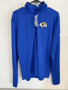 Nike Dri-Fit NFL LA Rams maglione uomo 1/4 zip medio NFL calcio tempo libero - Foto 1 di 6