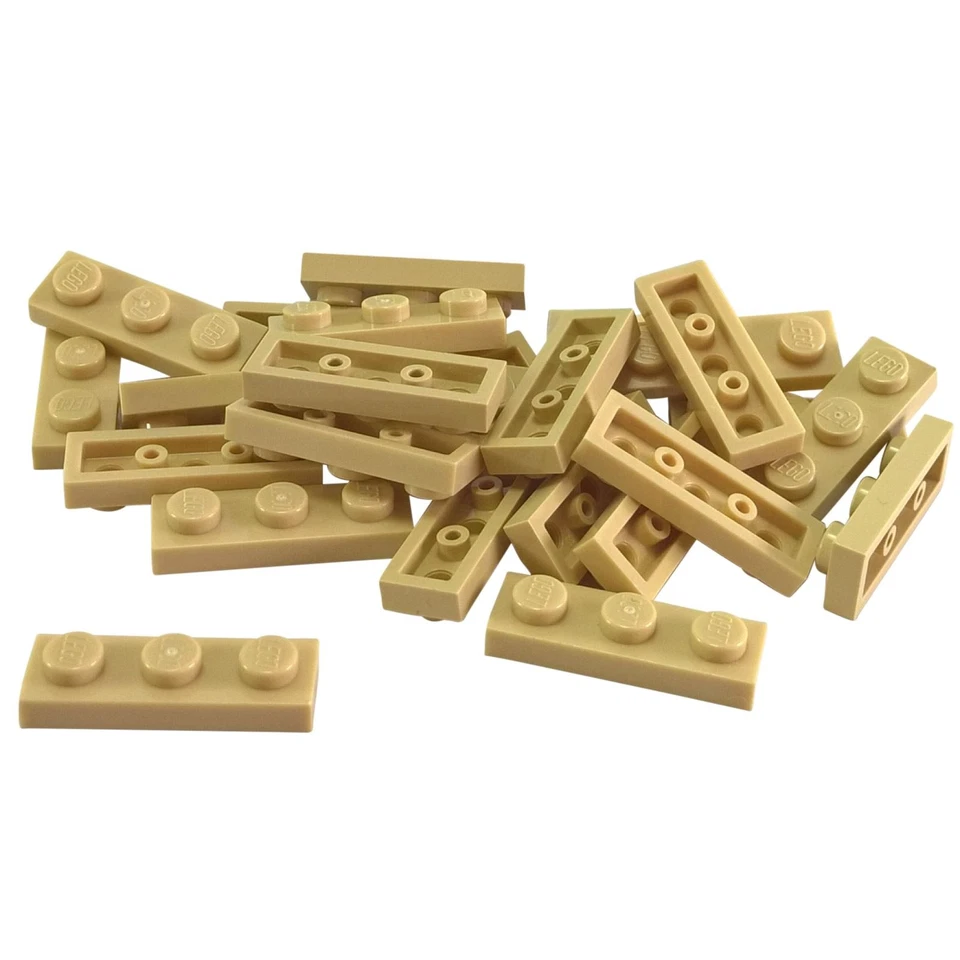 20 NUEVO LEGO Plato 1 x 3 Bronceado Foto 1 de 1
