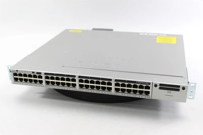 Cisco WS-C3850-48U-S 48-Port Gigabit Switch w/ 1x 1100WAC PSU & Blank Module - Image 1 of 4