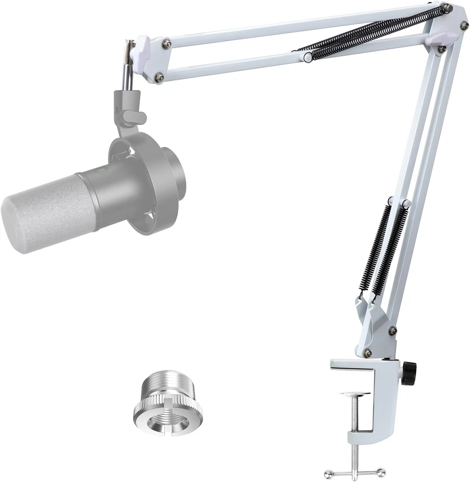 HEARTORIGIN YOUSHARES White Mic Boom Arm for FIFINE K688 XLR/USB Microphone