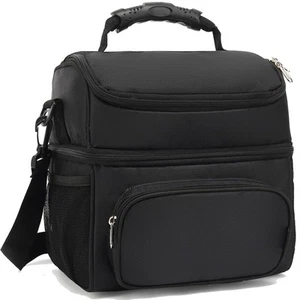 Double Layer Cooler Insulated Lunch Bag Adult Lunch Box Large Tote Bag for Me... - Picture 1 of 8