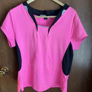 JAMIE SADOCK Womens Short Sleeve Polo golf shirt w/silver stud trim XL - Picture 1 of 4