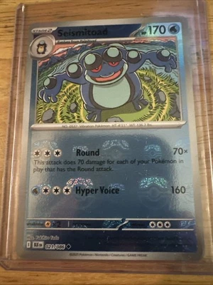 Seismitoad 021/086 NM Master Ball Reverse Holo – 2025 Pokémon TCG S&V Black Bolt - Image 1 of 3
