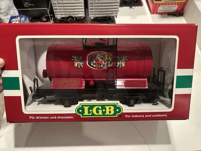 LGB 47400 Christmas Single Dome Tank Car, G Scale, Germany, Holds Liquids! NEW - Image 1 of 4