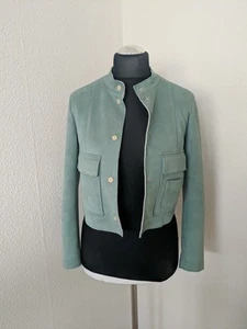 Zara Basic Damen Jacke grün kurz weich Größe S - Bild 1 von 4