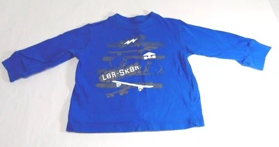 Camisa de skate de manga larga azul Toughskins para niño talla 18 mnts Foto 1 de 4