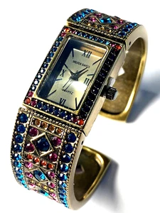 Heidi Daus Ladies Cuff Crystal Watch New, No Box - Picture 1 of 18