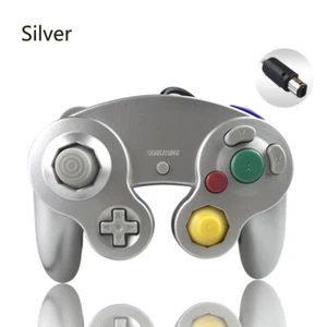 Silver Wired Game GC Shock Controller for Nintendo GameCube NGC Console - Picture 1 of 2