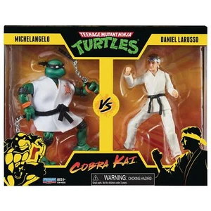 TMNT X COBRA KAI MICHELANGELO VS DANIEL LARUSSO FIGURE SET NINJA IN STOCK - Picture 1 of 1