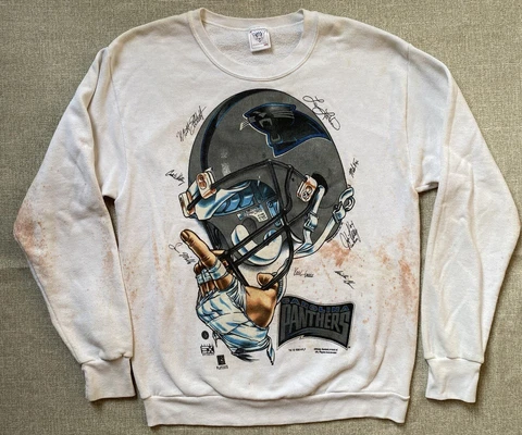 Vintage Delta 1996 NFL Sweatshirt Carolina Panthers Size L Cover