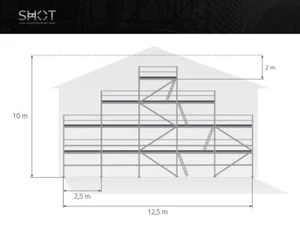 Alu Gerüst 10x12,5m Alu-Gerüst 73 Baugerüst Giebelwand Versandkostenfrei - Bild 1 von 9