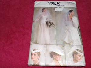 ๐ผ VOGUE #9822 - LADIES BRIDAL VEIL-HAT-FASCINATORS-HEADPIECE PATTERN OZ FF - Picture 1 of 2