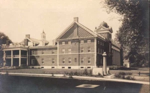 U OF I WOMEN'S BUILDING University Illinois AZO REAL PHOTO postcard RPPC - Picture 1 of 2