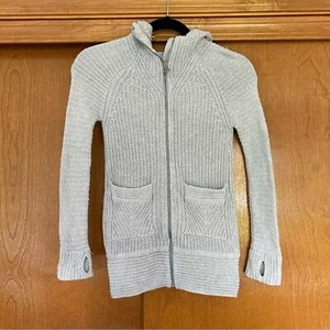 Ivivva by Lululemon Knit Zit Up Hooded Sweater Size 7 - Picture 1 of 11
