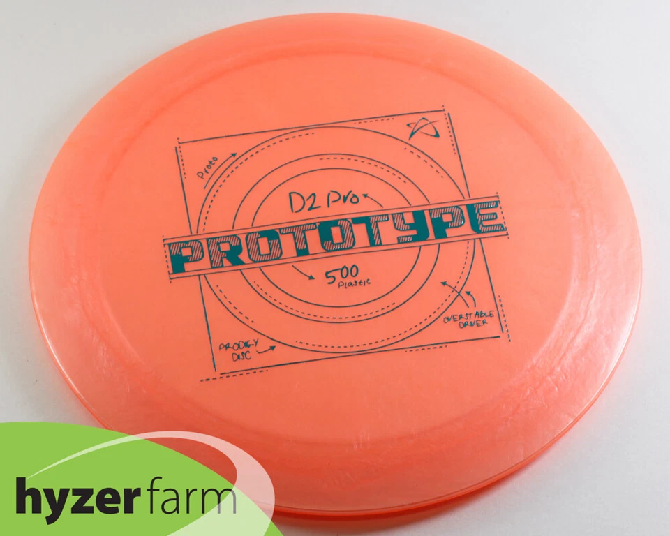 Prodigy PROTOTYPE D2 PRO 500 *pick weight & color* Hyzer Farm disc golf driver - Image 1 of 1