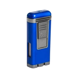 Palio Pro Polaris Triple Torch Cigar Lighter, Butane refillable, Tabletop, Blue - Picture 1 of 8