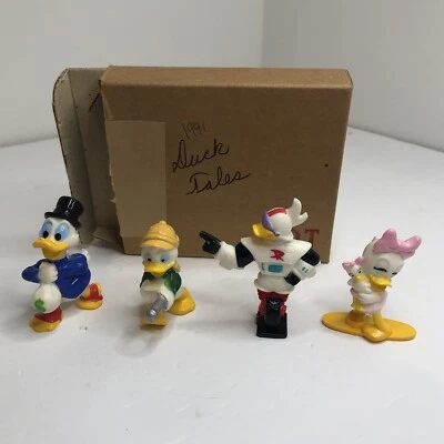 Kelloggs 迪士尼 1991 年 Ducktales PVC 公仔 Scrooge Gizmoduck Webby 复古 — 第 1/4 张图片