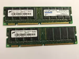 256MB( 2X128MB) PC133 168 PIN DIMM SDRAM MEMORY MODULES 16x64 Non-ECC - Picture 1 of 2