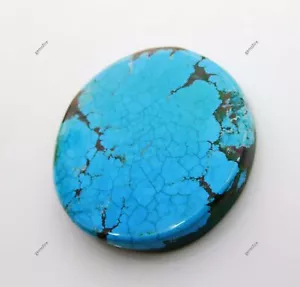 Piedra preciosa suelta turquesa azul natural corte redondo 43 quilates CERTIFICADA fabricación de joyas - Imagen 1 de 13