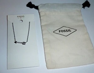 FOSSIL Kette / Damenkette silberfarben PFEIL Steinchen JOA00489040 NEU - Bild 1 von 3