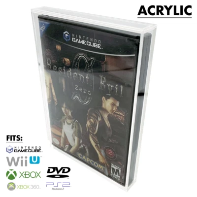 UV RESISTANT Magnetic Locking Nintendo DVD GameCube XBOX Wii PS2 Acrylic Case - Image 1 of 4