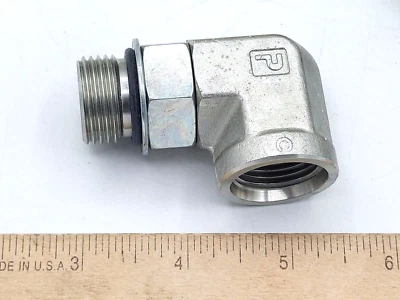 PARKER 10 AOEG5-S Pipe Port Adapter Female 90 Degree Elbow 7/8" x 14 OEM **NEW** - Изображение 1 из 4