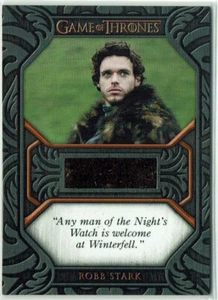 Game of Thrones Iron Anniversary Series 2 Costume Relic Card QC4 Robb Stark - Picture 1 of 2