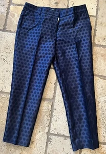 J Crew Skimmerhose Damen 10 City Fit blau gepunktet neu mit Etikett - Bild 1 von 7