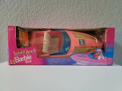 Barbie Muñeca Rosa Brillante Playa Juguete Barco 1995 Mattel 67478 Foto 1 de 4