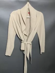 Sundance Maglione Cardigan Avvolgente Misto Lana Beige, Donna Small - Foto 1 di 8