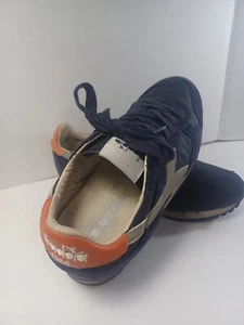  Vintage DIADORA HERITAGE 1984  GREY Orange BLUE Size 9.5 - Picture 1 of 11