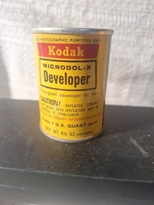 KODAK MICRODOL-X POLVO UN DESARROLLADOR DE GRANO FINO PARA PELÍCULAS HACE 1 CUARTO DE GALÓN - Imagen 1 de 3