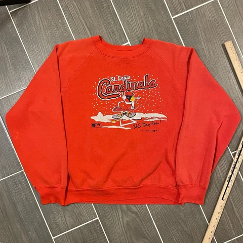 Vintage MLB St Louis Cardinals 1987 Sweatshirt USA Made Miller Tag Large BOXY Cover