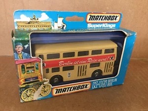 VINTAGE MATCHBOX SUPER KING # K-15 BERLIN BUS IN BOX 1970'S - Picture 1 of 6