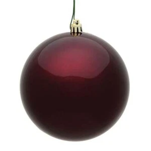 Vickerman N592065DCV 8 in. Burgundy Candy UV Drilled Cap Christmas Ornament Ball - Picture 1 of 1