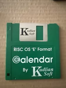 Acorn Archimedes RISC OS E Format Calendar Kudlian Software Green Floppy DISK - Picture 1 of 1