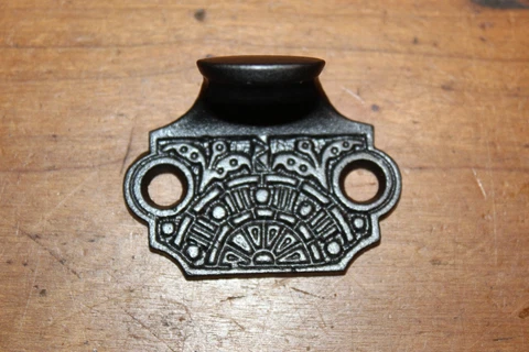 Antique Restored Victorian Cast Iron Window Sash Pull Lift L-104 Cover