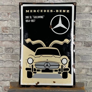 Letrero esmaltado MERCEDES-BENZ 23,6x15,7" (60x40 cm) bonito letrero grande de coleccionista de porcelana - Imagen 1 de 20