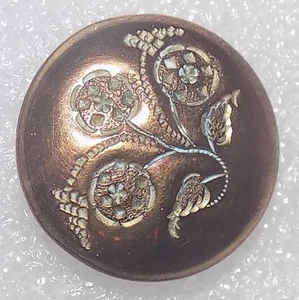 Golden Age Button Hand Engraved Brass Button Benedict & Burnham 1834 - Picture 1 of 5