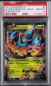 Authentic 2014 Pokemon XY Mega Heracross EX HOLO Furious Fists #5 PSA 10 USA - Bild 1 von 2